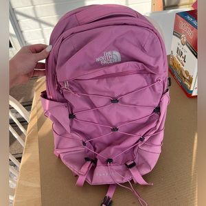 Pink North Face Backpack
